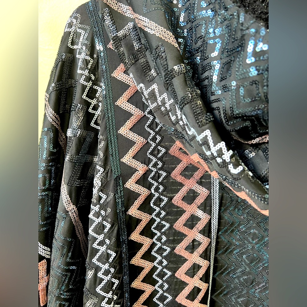 Unisex festival sequins burner clothing poncho
